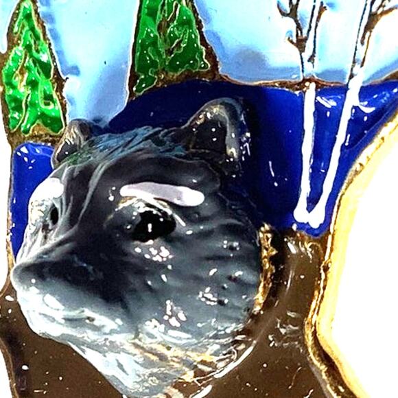 Vintage Lions Club International Racoon Pin, District 5M7 Minnesota 1997-1998 - Picture 2 of 4